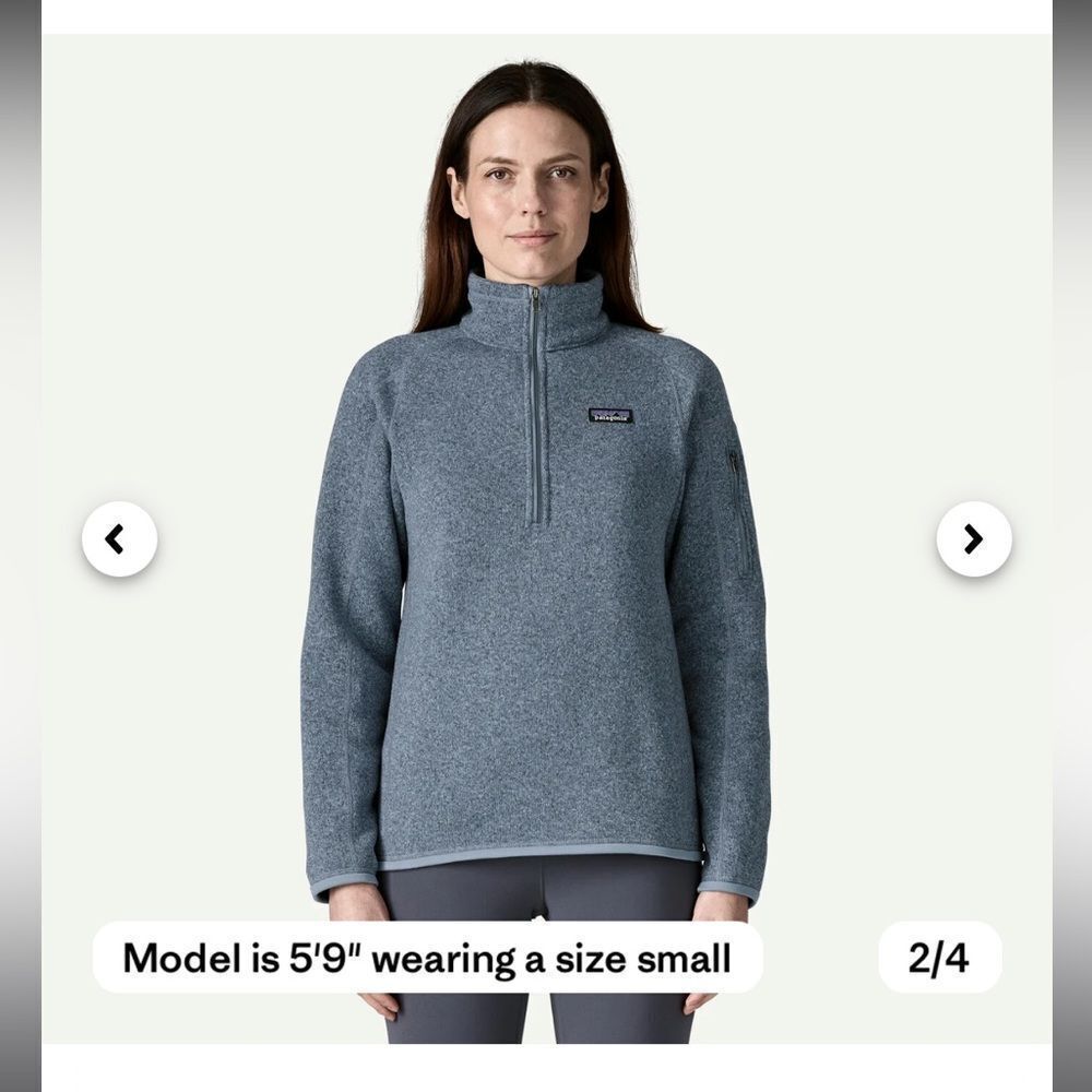 Blue Patagonia 3/4 Zip Fleece